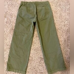 Sanctuary army green wide leg crop chinos sz 27
